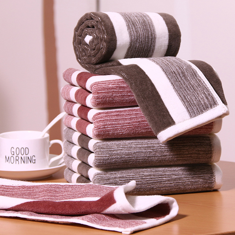 Cut-pile colored striped plain, fashionable pure cotton towel gift supermarket, custom face towel wholesale by Fuli Application Scenario
