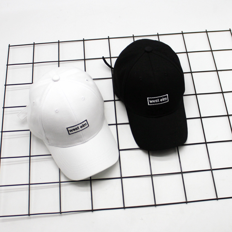 Summer Hat Female Korean Version Of Summer Fashion Letters West Embroidered Baseball Cap Student Summer Visor Cap Cap