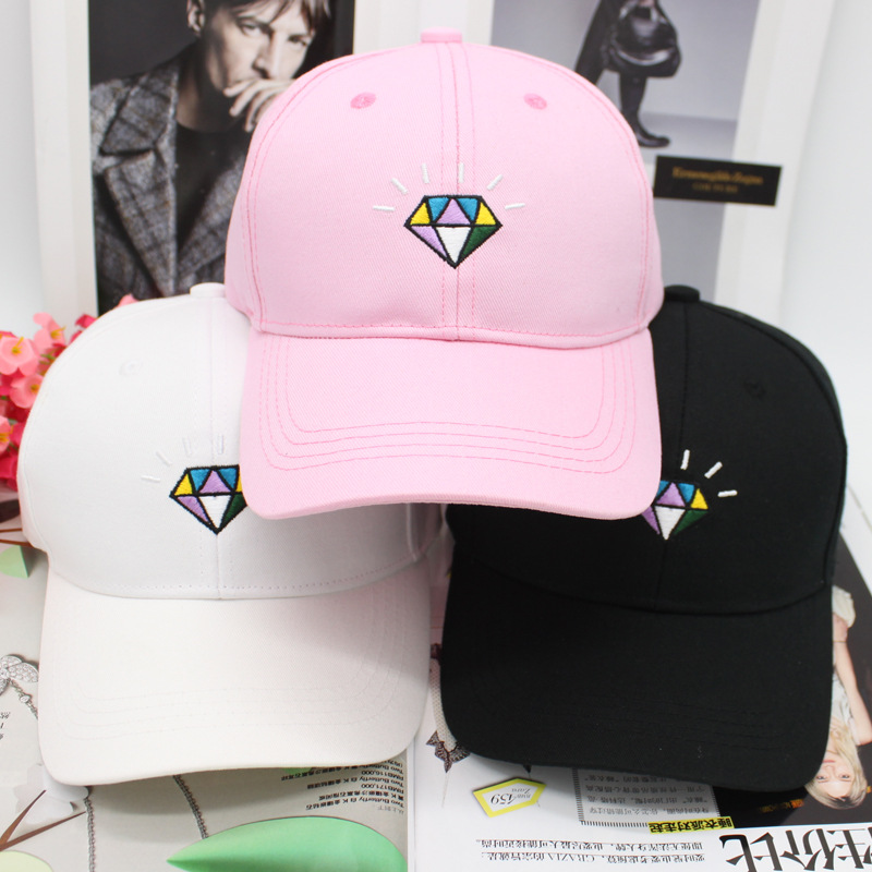 2016 New Korean Fashion Diamond Baseball Cap Hip Hop Cap Ladies Summer Shade Cap Factory Direct Sales