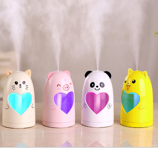 Moe heart USB mini humidificador de coche humidificador de escritorio de dormitorio humidificador portátil