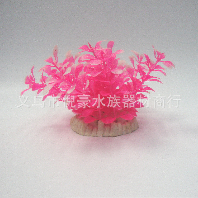 The best-selling round-bottomed small water plant and small fish tank aquarium landscape decoration is suitable for the mixed installation of simulated plastic small water plants Specification image