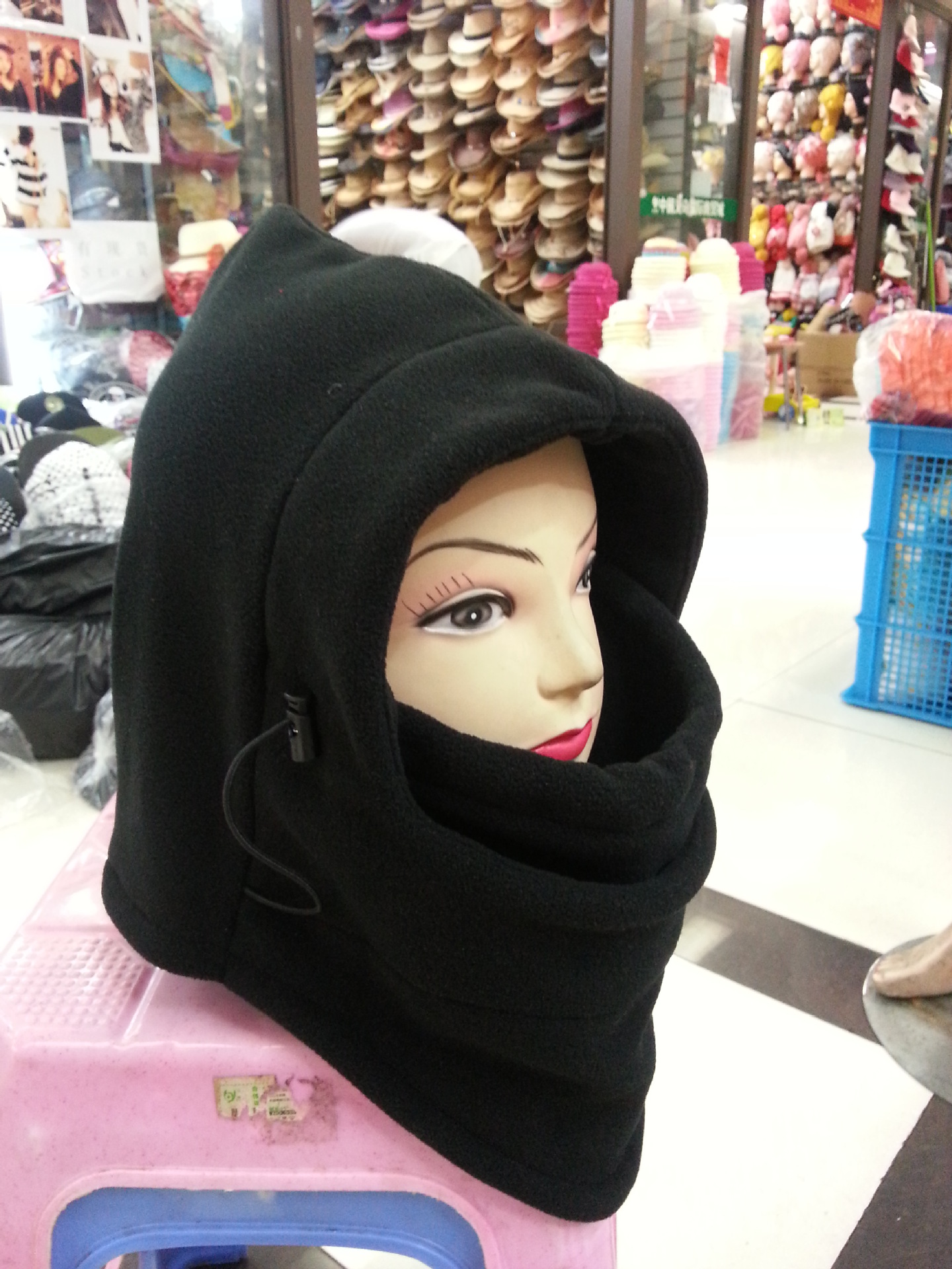 Foreign Trade New Fleece Hat Sports Mask Foreign Trade Multi-Functional Hat Outdoor Riding Head Set Manufacturers Wholesale Specification drawing