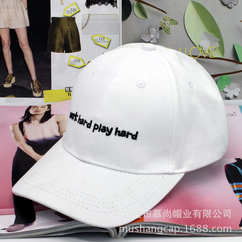 Autumn New Korean Version Of Duck Hat Workhard Letters Embroidered Curved Tongue Men's And Women's Hats With The Same Personality Fashion Application Scenario