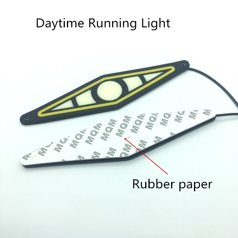 Automotive LED daytime running lights, soft COB light strips, dual-light turn signal running lights, 12V Specification drawing
