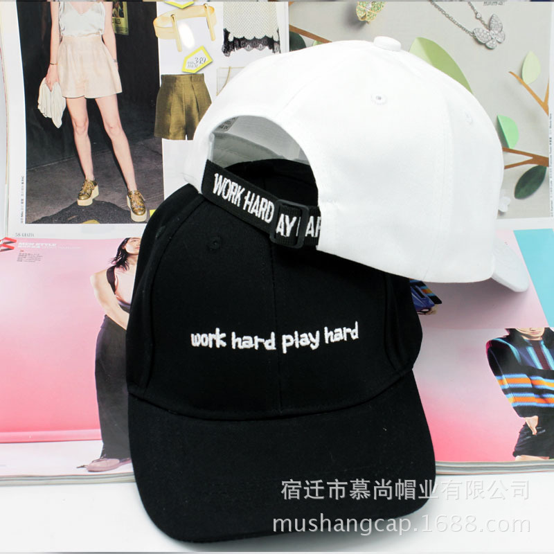 Autumn New Korean Version Of Duck Hat Workhard Letters Embroidered Curved Tongue Men's And Women's Hats With The Same Personality Fashion details Picture