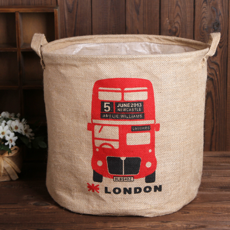 New products listed manufacturers wholesale zakka jute storage bucket environmental protection round bucket laundry bucket large