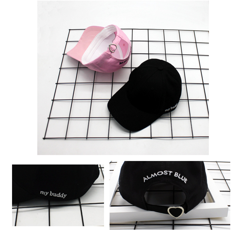 Musshang New Love Button Back Alphabet Embroidery My Buddy Baseball Cap Cap For Men And Women Couples Application Scenario