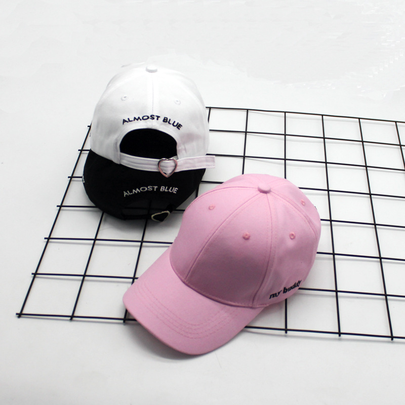 Musshang New Love Button Back Alphabet Embroidery My Buddy Baseball Cap Cap For Men And Women Couples Specification drawing