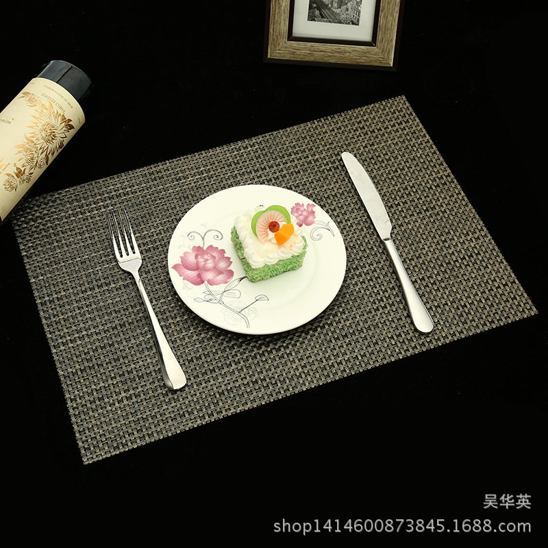 30*45cmPVC woven thermal insulation cushion for home fashion Tesla soft coasters European western table MATS can be washed thumbnail