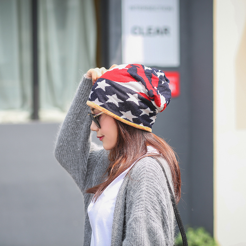 2017 New Winter Cashmere Warm Month Hat Outdoor Multi-Functional Headscarf Pregnant Women Knitted Hat Factory Wholesale details Picture