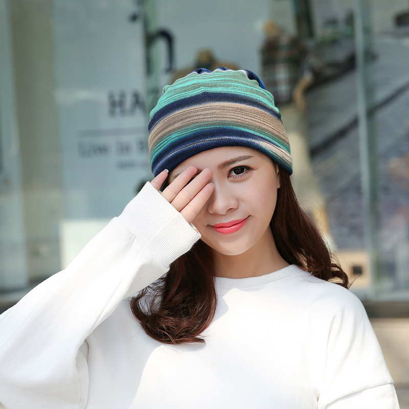 Fashion Spring Summer Women's Headscarf Pregnant Women's Month Hat Outdoor Wool Hat Creative Striped Pullover Hat Foreign Trade Wholesale