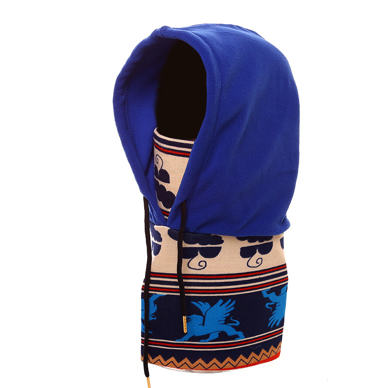 Foreign Trade Autumn And Winter New Outdoor Riding Windproof Mask Masked Fleece Hat Two-Piece Set Of Fast Sell Supply Wholesale Specification drawing