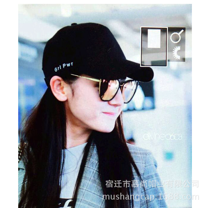 热卖迪丽热巴同款黑色帽子女夏天韩版鸭舌帽女休闲百搭棒球帽学生