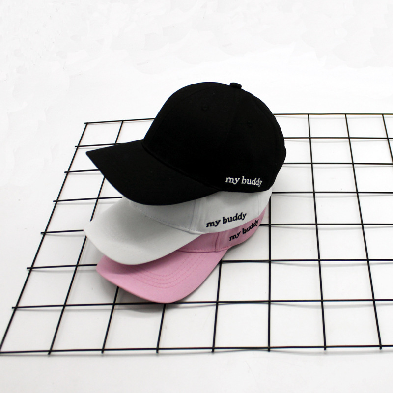 Musshang New Love Button Back Alphabet Embroidery My Buddy Baseball Cap Cap For Men And Women Couples details Picture