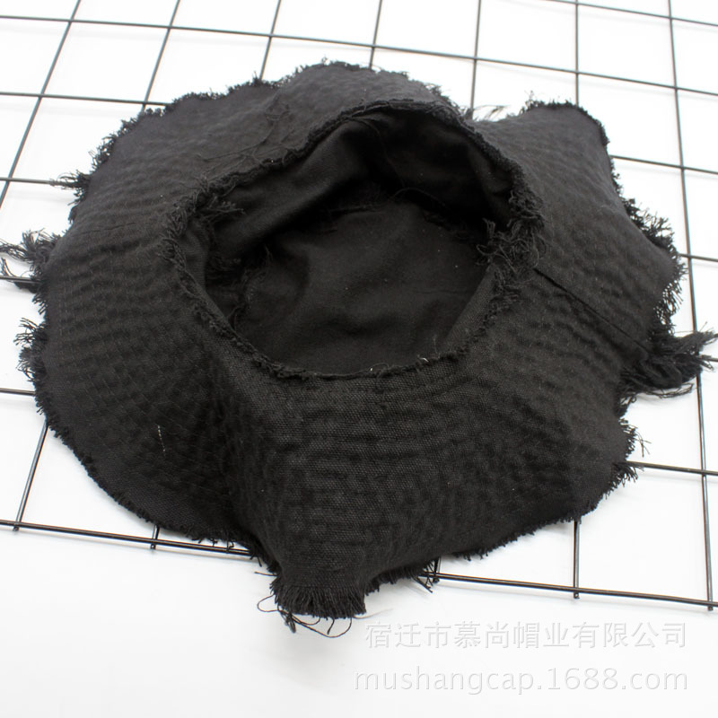 Wild Edge Cowboy Fisherman Hat Women's Summer Shade Casual Hat Frayed Edge Basin Hat Foldable Washed Cloth Hat Application Scenario