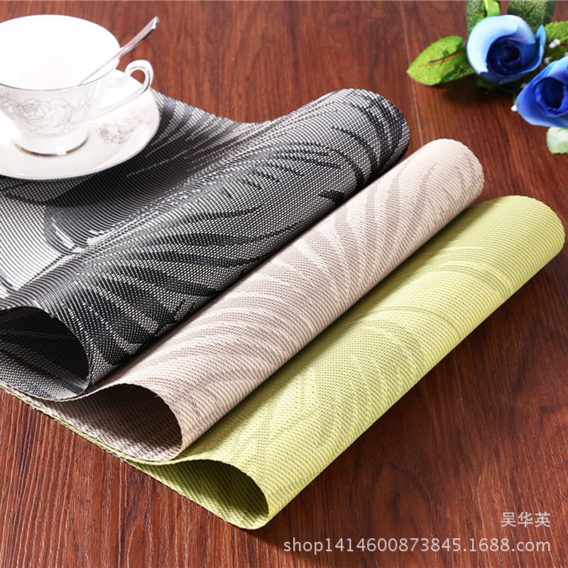 Teslin European western mat non-slip woven waterproof insulation mat home hotel comfortable washable fashion table mat thumbnail