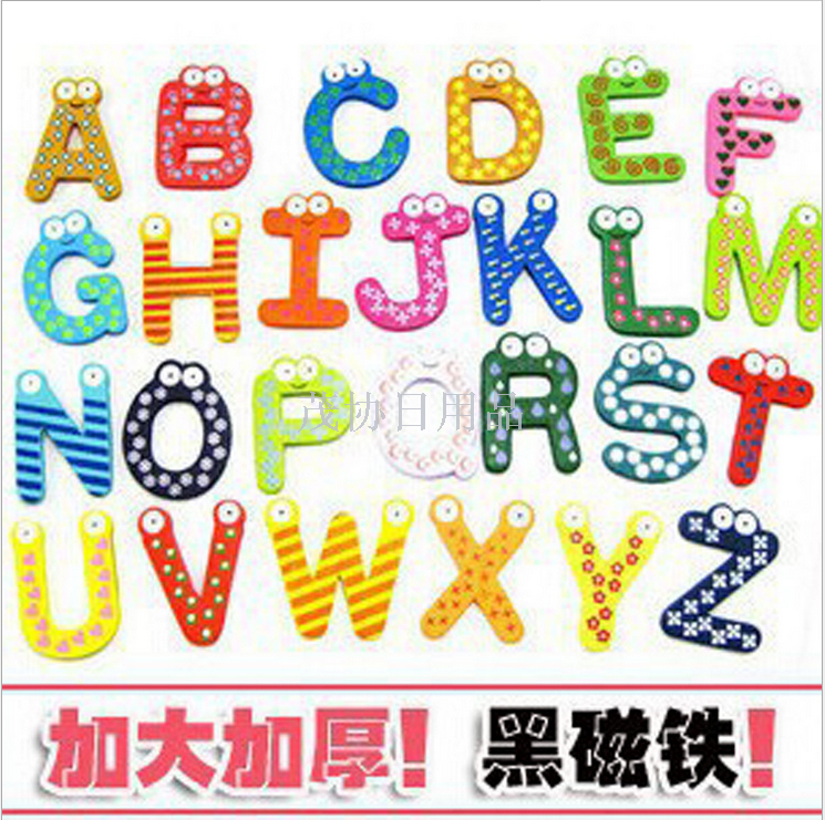 Early education green alphabet refrigerator stickers creative cartoon gifts for Japanese and Korean students