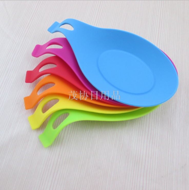 Silicone spoon pad spoon pad spoon pad flavor plate food grade heat resistant tableware shelf pad