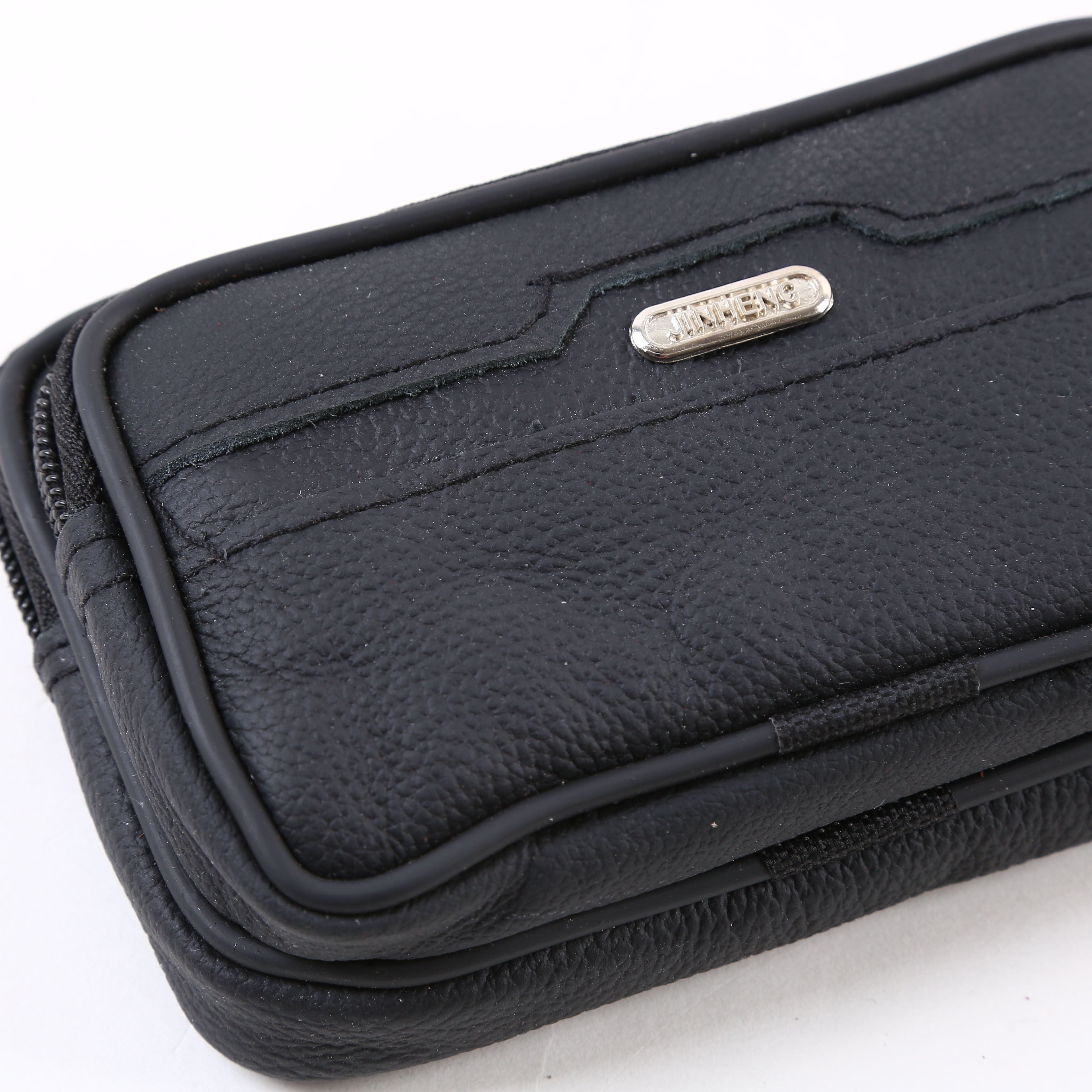 2018黑色潮流腰包真皮5寸产品图