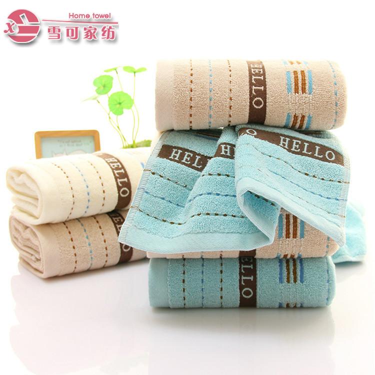 Wholesale all-cotton fashionable gifts, checkered plain thickened face towels, customized advertising LOGO Specification image