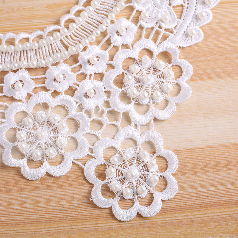 Water-soluble lace, polyester pearl, lace accessories, clothing accessories, lace accessories details Picture