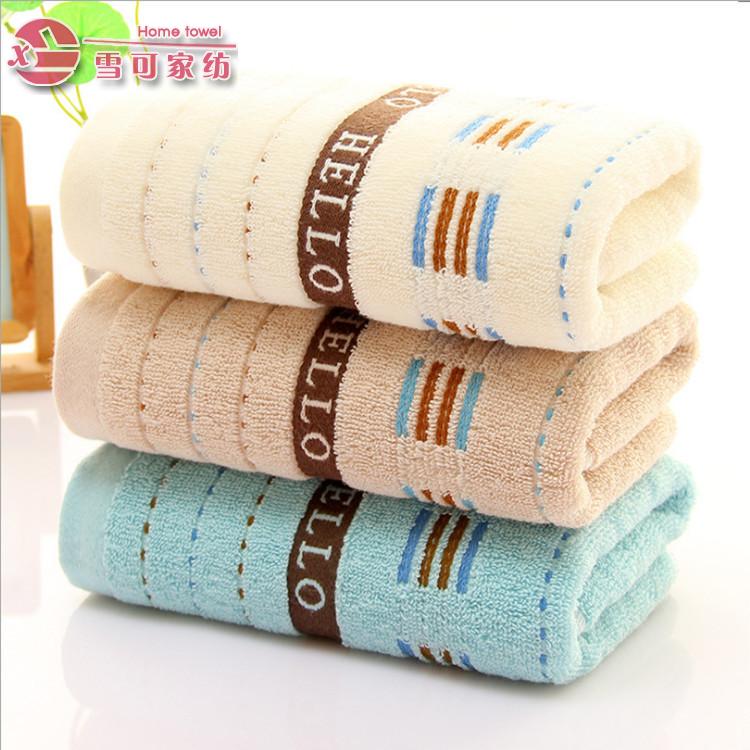 Wholesale all-cotton fashionable gifts, checkered plain thickened face towels, customized advertising LOGO
