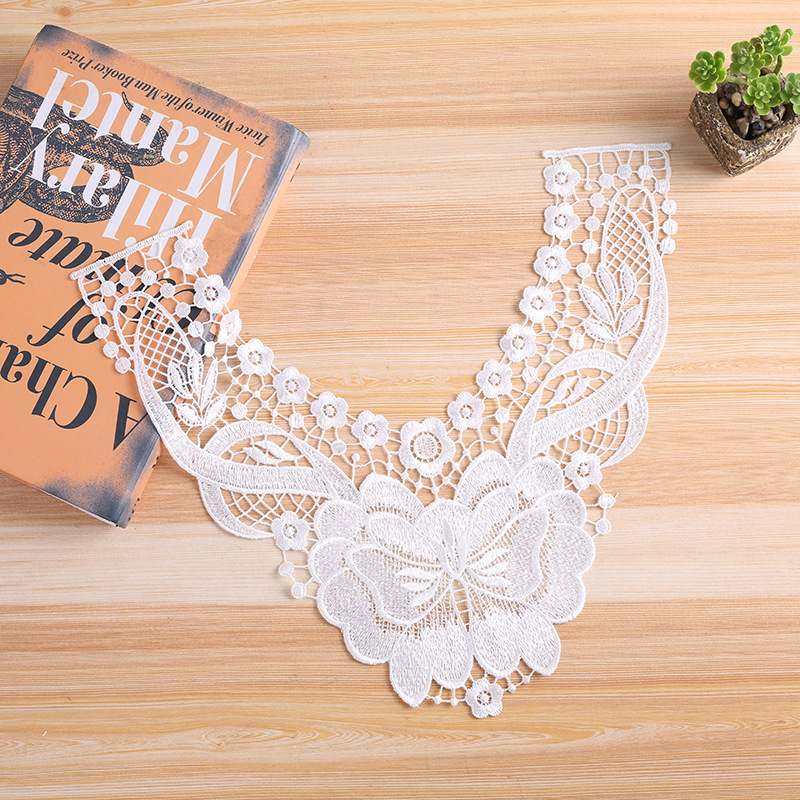 Water-soluble lace, lace embroidery, collar flowers, polyester corsages, clothing accessories, lace accessories