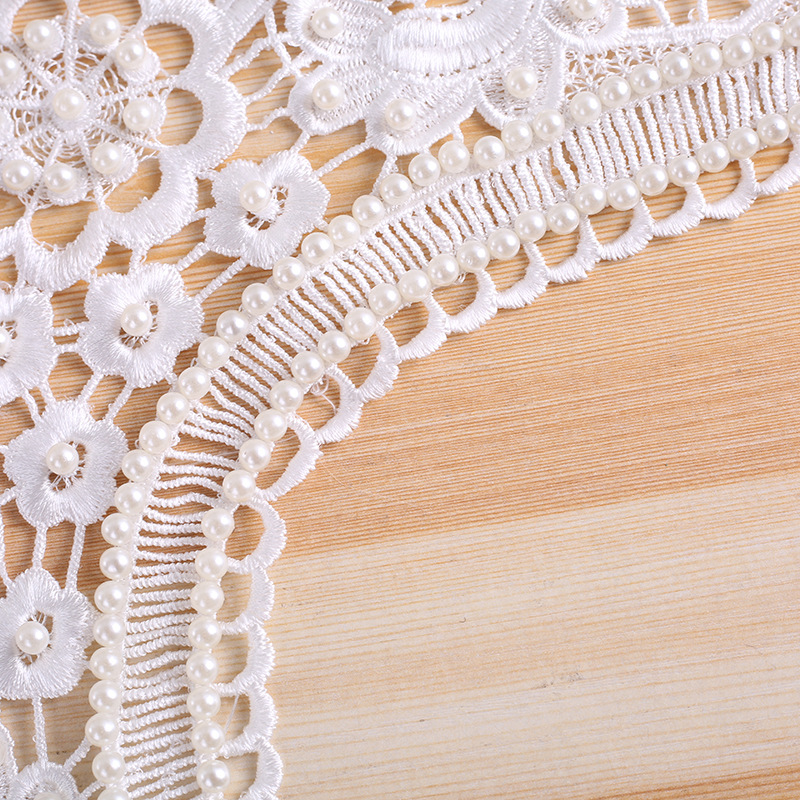 Water-soluble lace, polyester pearl, lace accessories, clothing accessories, lace accessories Application Scenario