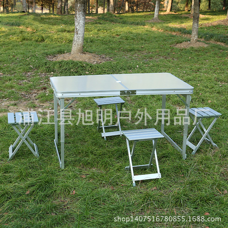 厂家直销便携式铝合金分体折叠桌 户外桌椅 摆摊桌 休闲野餐桌