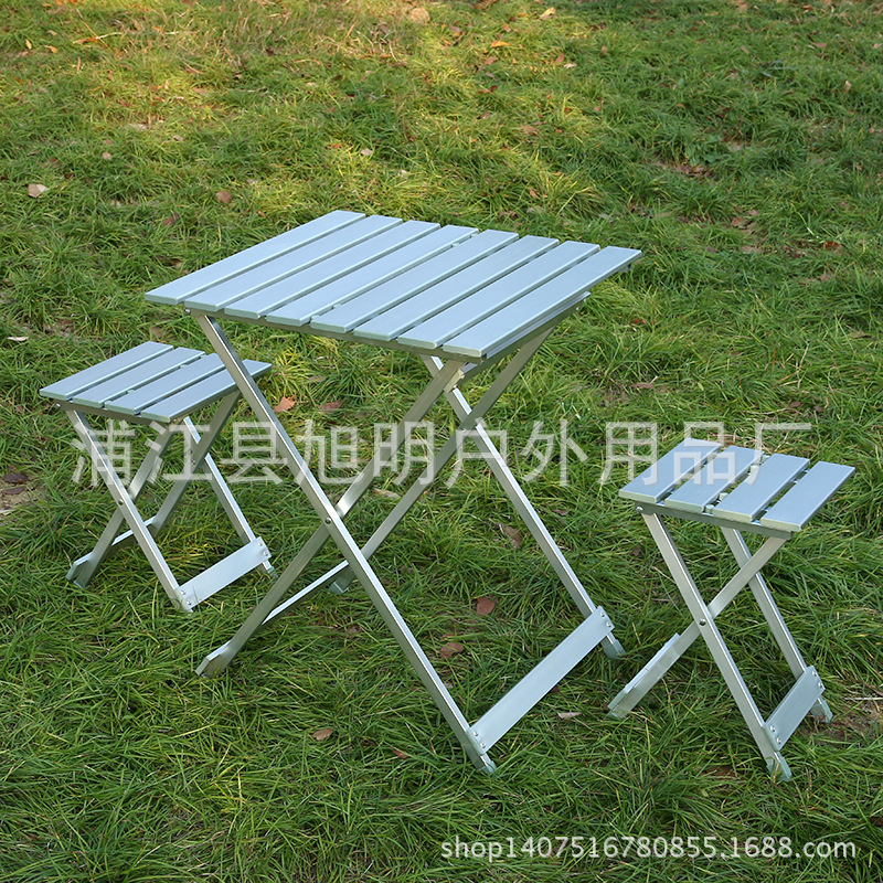 折叠桌椅 加固 铝合金分体桌 铝凳 方管 户外宣传广告桌椅