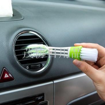 1339 汽车空调出风口清洁刷子 除尘刷软毛刷双头内饰清洁用