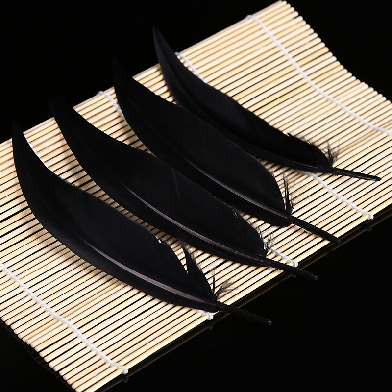 Stock Supply Of Shuoyao Goose Scimitar Feather Sky Goose Feather Two-Color Optional Home Decoration Materials details Picture