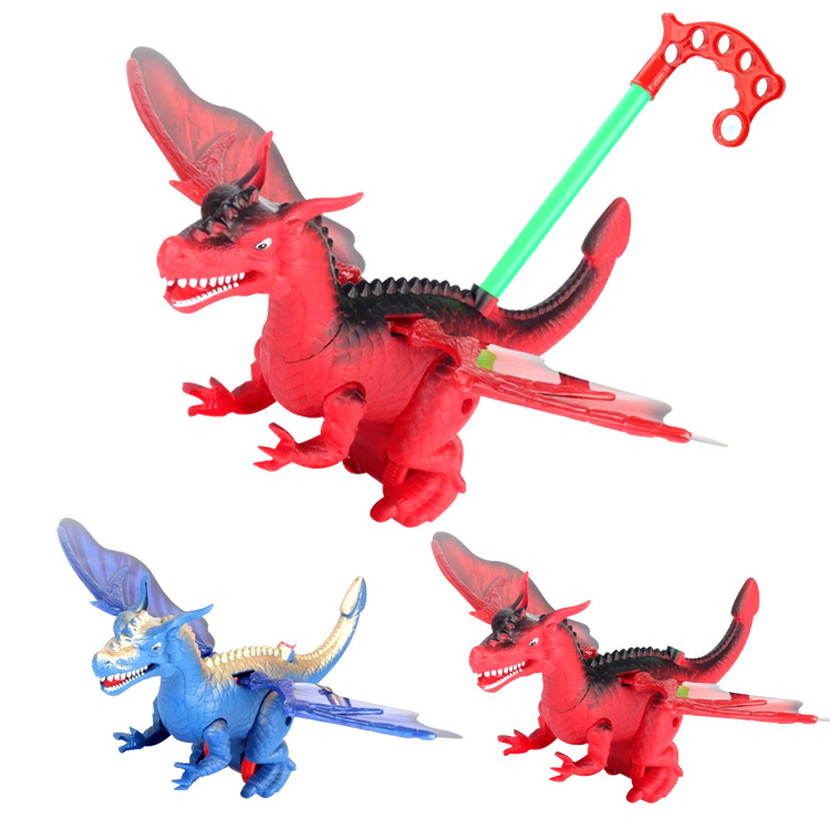 宝宝学步手推车玩具儿童推推乐婴幼儿哨声手推恐龙地摊批发