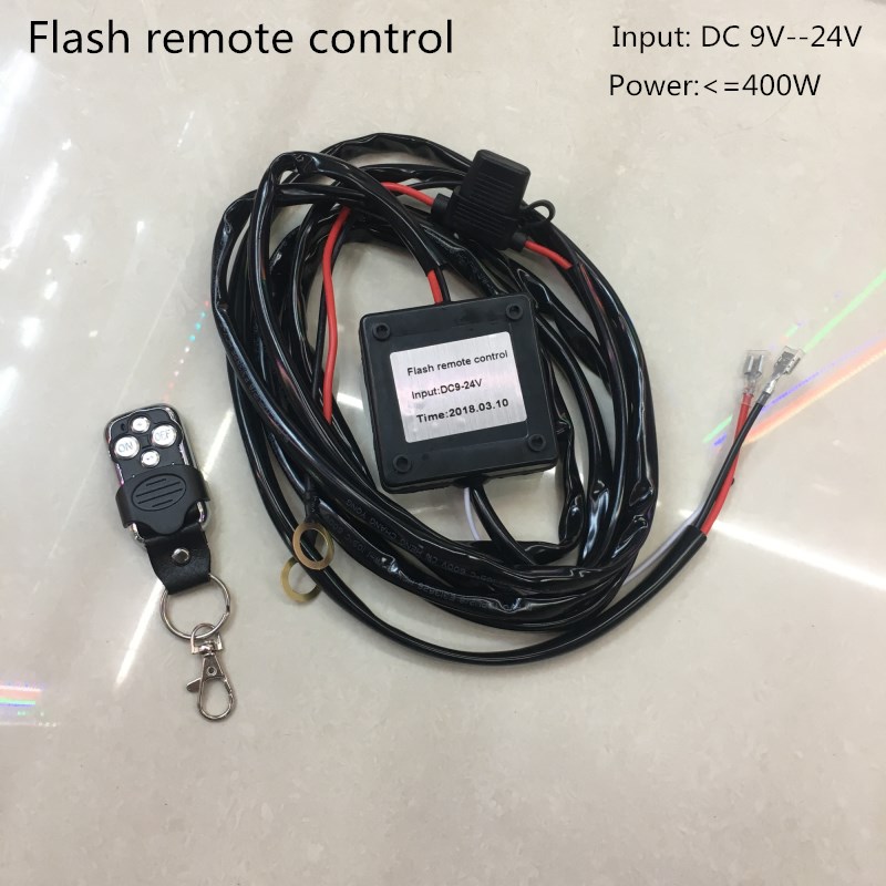 High-power 400W strobe wiring harness for automotive LED light strobe controller