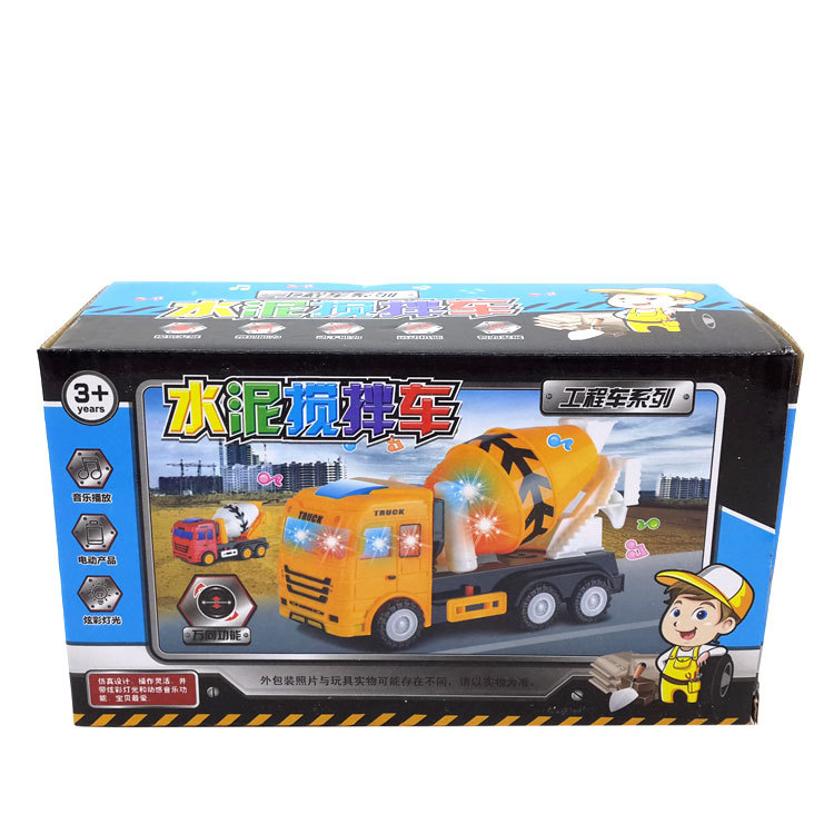 Wholesale creative best-selling concrete mixer truck toys, children's electric universal directional music and educational engineering cement mixer truck Application Scenario