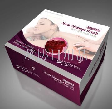 高档彩盒装经络图定制logo魔蝎刷按摩刷五行经络刷美体刷无气味细节图