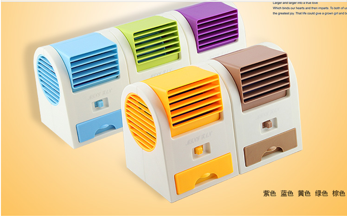 Fragrance single-port fan air conditioner, single-port USB mini small fan, handheld charging fan details Picture