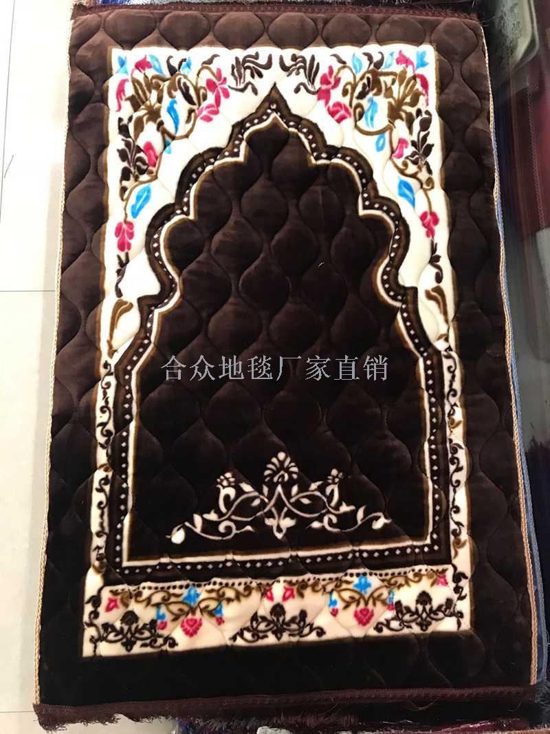 穆斯林礼拜毯 印花绗缝加厚祷告垫 厂家直销祷告毯