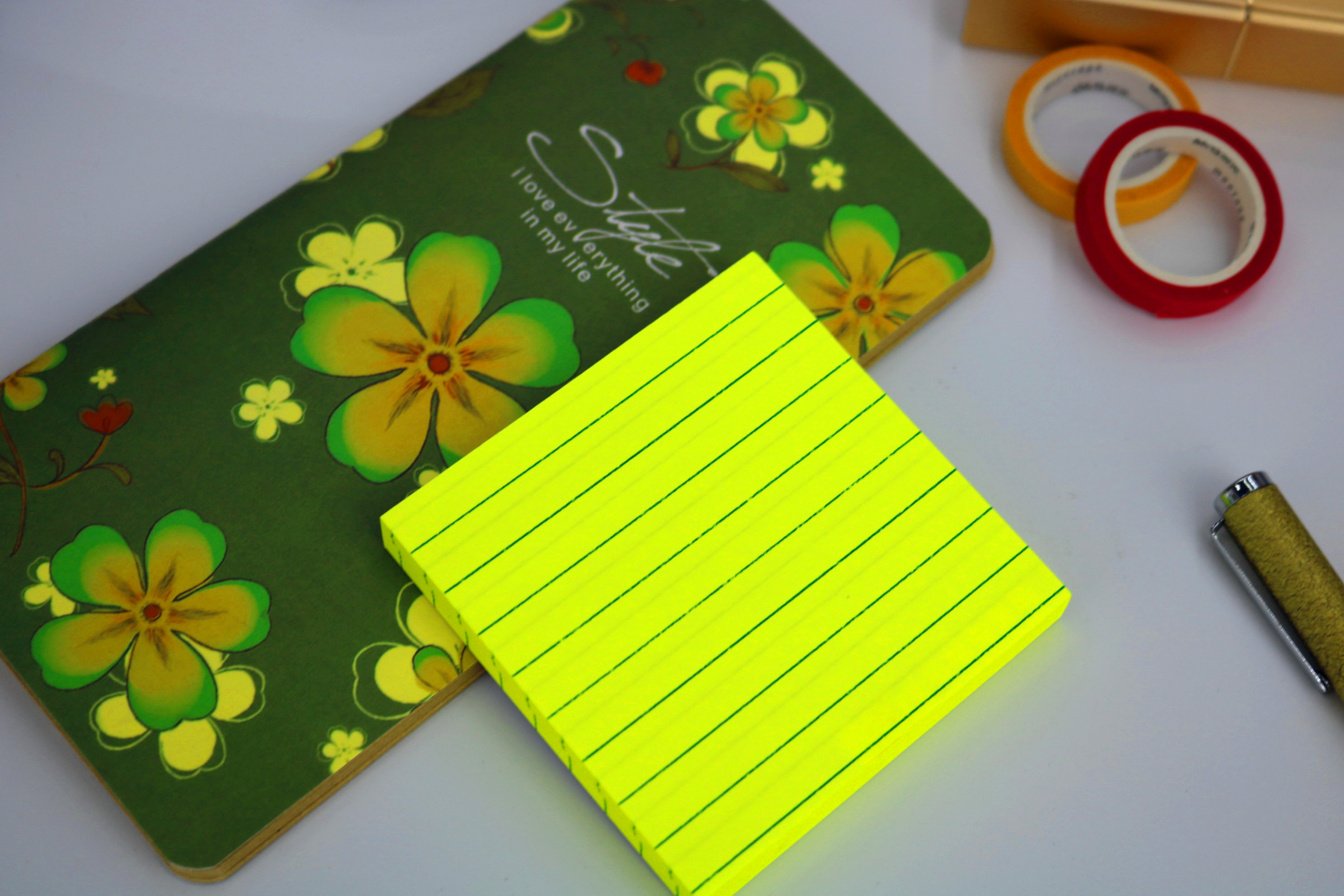 Wanbang Stationery wb-1847 Sticky Notes n Times, Fluorescent Pepsi stickers, tear-off small notebooks from South Korea details Picture