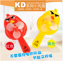 2018年新款小猪佩奇手动手压小型风扇熊猫卡通无需充电手持风扇产品图