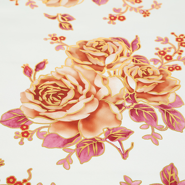 National trend factory direct sales of fashionable PVC gilded printed tablecloths. Professional customization of cold-proof square tablecloths and tablecloths details Picture