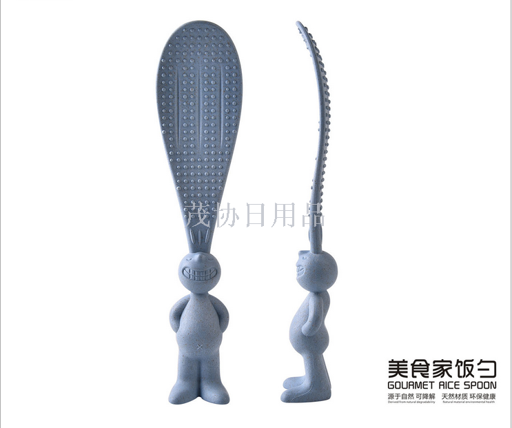 Rice spoons, creative kitchenware, export gifts, Nordic tableware, wheat fiber details Picture