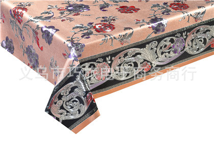 New PVC printed tablecloth with embossed yarn base, professionally customized tablecloths and tablecloths details Picture