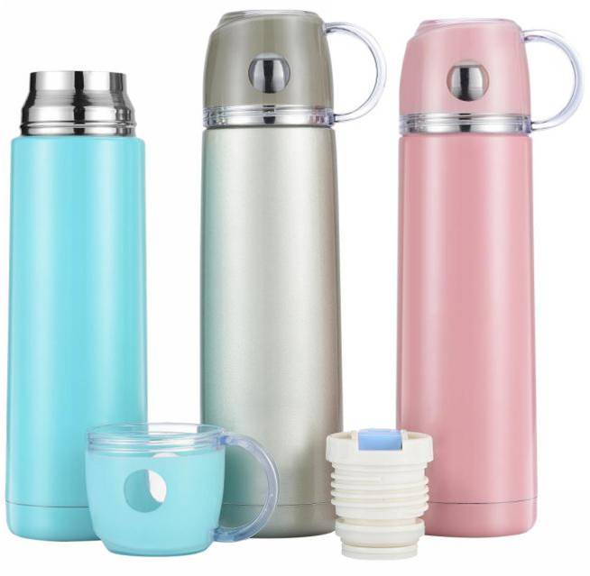 Little rust steel insulated cup, Bear cartoon portable water cup, female student water bottle, children's creative cup, mini and cute details Picture
