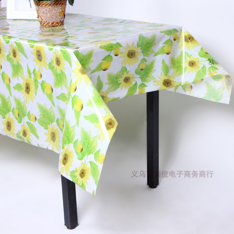Professional custom-made cold-proof square tablecloth and tablecloth factory direct sales of national trend fashionable PVC transparent printed tablecloths Specification image