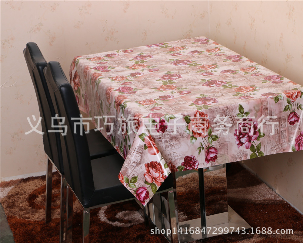 Professional customized cold-proof square tablecloths and tablecloths made of fashionable PVC printed non-woven fabric. Factory direct sales