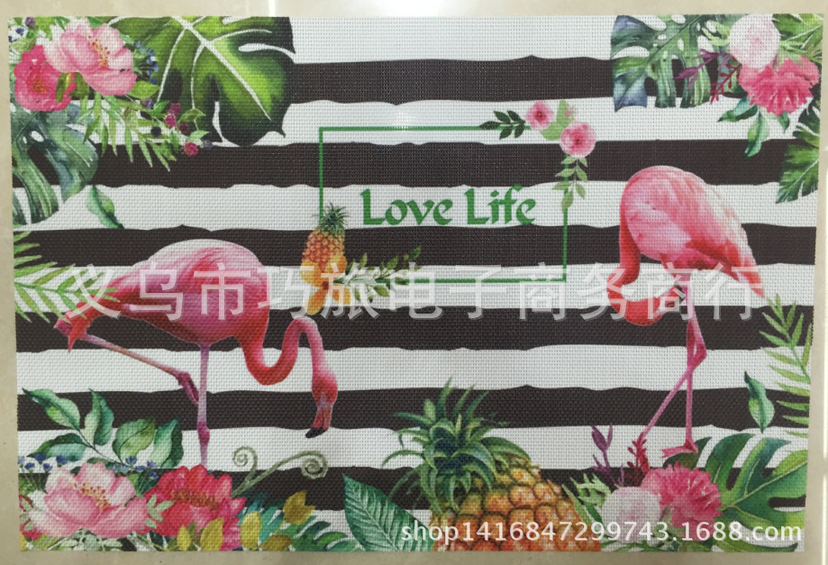 The new Teslin rectangular table mat 30*45CM, printing, jacquard, single table mat manufacturers direct thumbnail