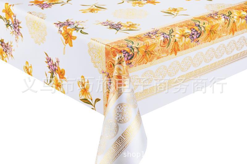 Professional custom-made fashionable PVC printed tablecloths, cold-proof square tablecloth and tablecloth factory direct sales Specification image