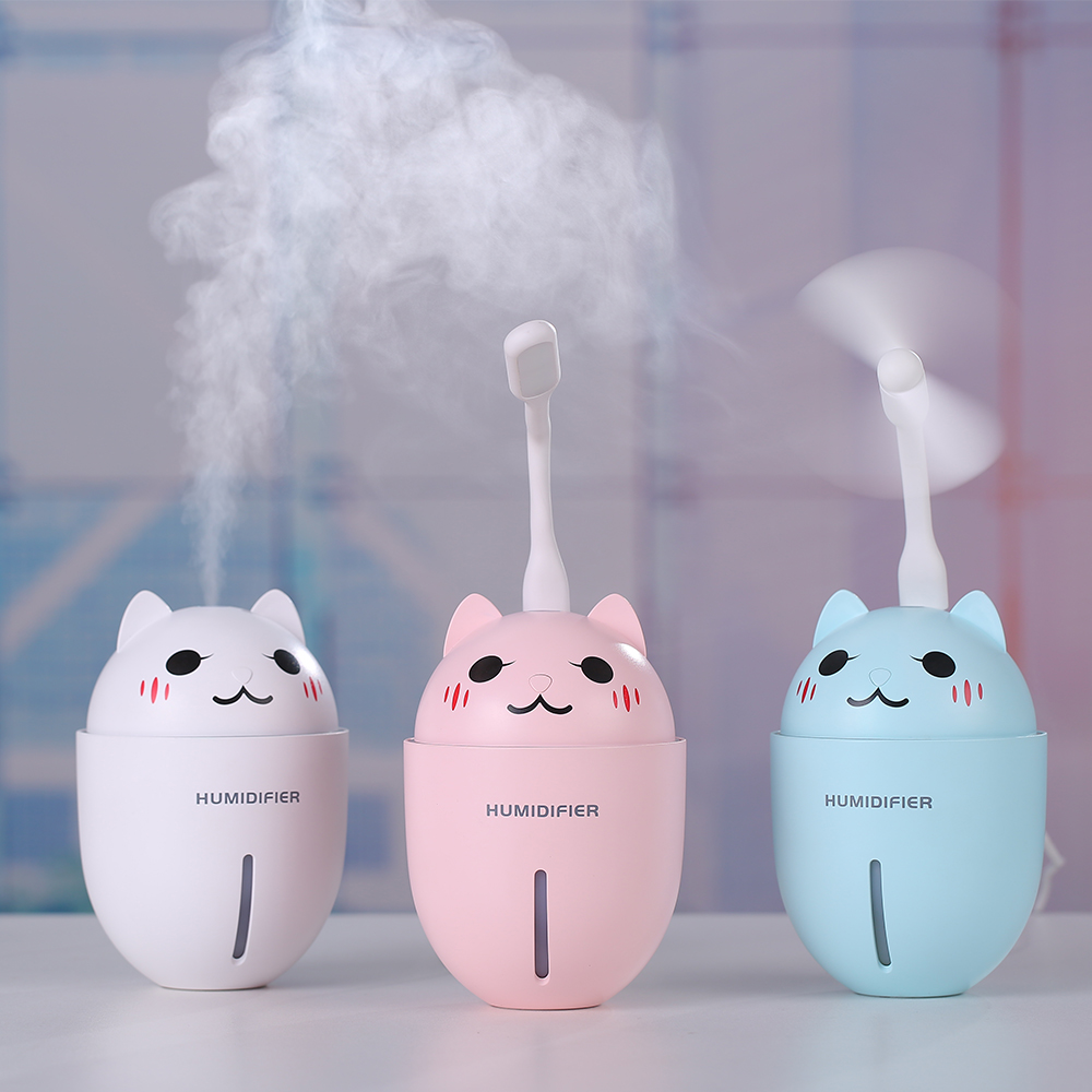 New product: Three-in-one desk lamp, fan, cute pet humidifier, air anti-static and aroma diffuser Specification image