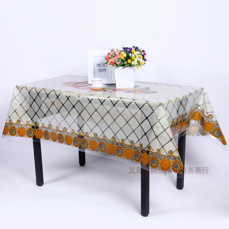 منضدة بلورية شفافة من طراز PVC الموضة مصممة خصيصا لمفرشات المناضد البرد 1.33* 30M Specification image